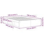 Casa si Gradina - Mobilier - Paturi si accesorii - Paturi - Cadru de pat fara saltea Lemn vechi 120x190cm Lemn prelucrat - Infinity.ro