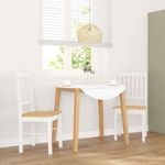 Casa si Gradina - Mobilier - Scaune si fotolii - Scaune - Scaune de sufragerie 2 buc Cauciuc din lemn masiv alb - Infinity.ro