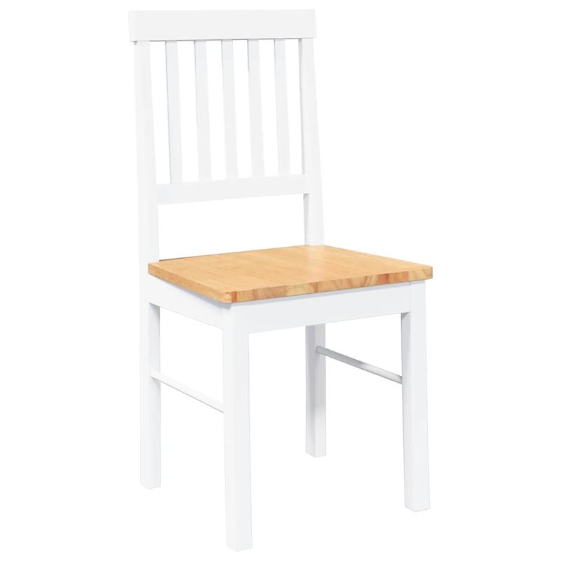 Casa si Gradina - Mobilier - Scaune si fotolii - Scaune - Scaune de sufragerie 2 buc Cauciuc din lemn masiv alb - Infinity.ro