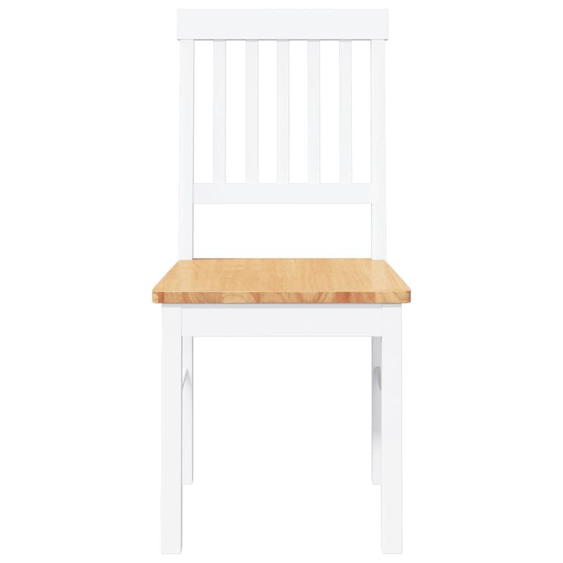 Casa si Gradina - Mobilier - Scaune si fotolii - Scaune - Scaune de sufragerie 2 buc Cauciuc din lemn masiv alb - Infinity.ro
