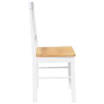 Casa si Gradina - Mobilier - Scaune si fotolii - Scaune - Scaune de sufragerie 2 buc Cauciuc din lemn masiv alb - Infinity.ro