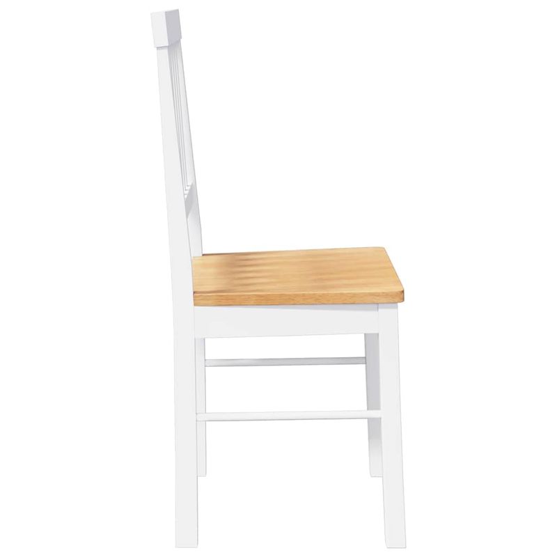 Casa si Gradina - Mobilier - Scaune si fotolii - Scaune - Scaune de sufragerie 2 buc Cauciuc din lemn masiv alb - Infinity.ro