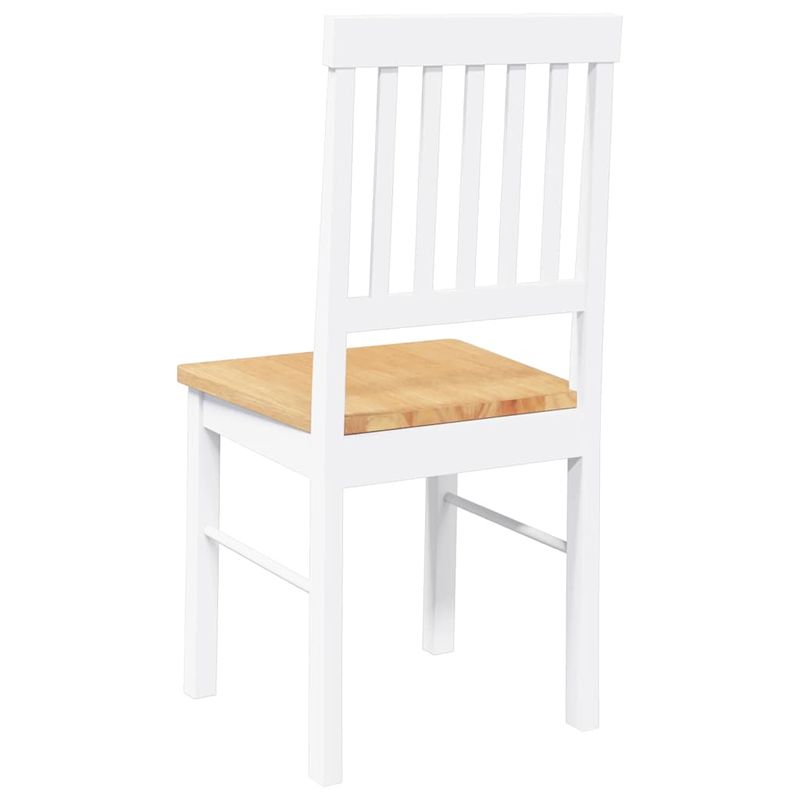 Casa si Gradina - Mobilier - Scaune si fotolii - Scaune - Scaune de sufragerie 2 buc Cauciuc din lemn masiv alb - Infinity.ro