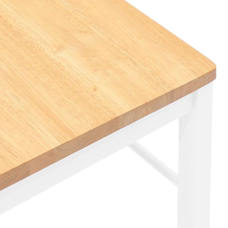 Casa si Gradina - Mobilier - Scaune si fotolii - Scaune - Scaune de sufragerie 2 buc Cauciuc din lemn masiv alb - Infinity.ro