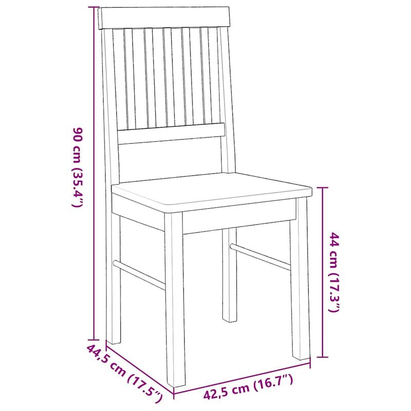 Casa si Gradina - Mobilier - Scaune si fotolii - Scaune - Scaune de sufragerie 2 buc Cauciuc din lemn masiv alb - Infinity.ro