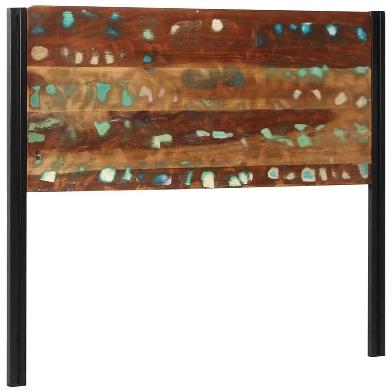Casa si Gradina - Mobilier - Paturi si accesorii - Accesorii paturi - Tablie de pat 120 cm lemn masiv recuperat si fier - Infinity.ro