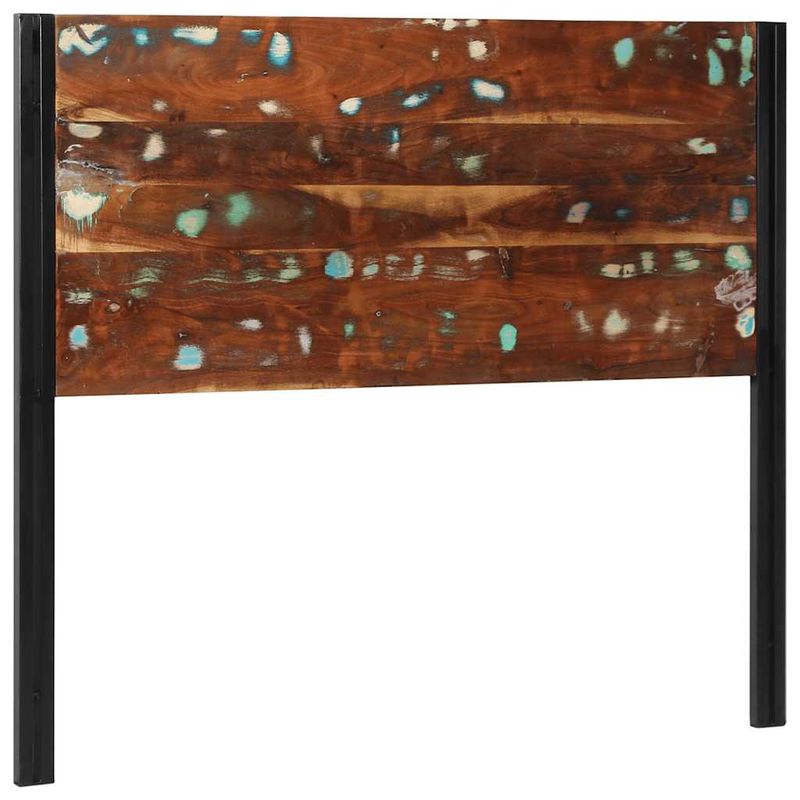 Casa si Gradina - Mobilier - Paturi si accesorii - Accesorii paturi - Tablie de pat 120 cm lemn masiv recuperat si fier - Infinity.ro
