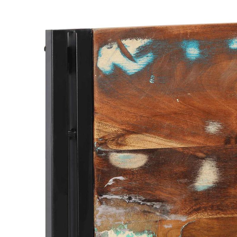 Casa si Gradina - Mobilier - Paturi si accesorii - Accesorii paturi - Tablie de pat 120 cm lemn masiv recuperat si fier - Infinity.ro