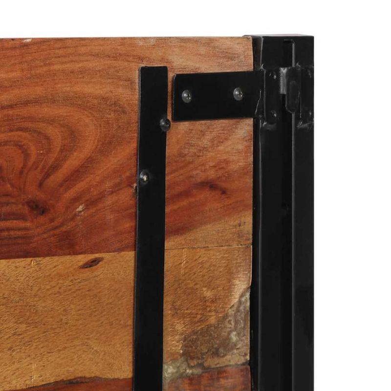 Casa si Gradina - Mobilier - Paturi si accesorii - Accesorii paturi - Tablie de pat 120 cm lemn masiv recuperat si fier - Infinity.ro