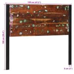 Casa si Gradina - Mobilier - Paturi si accesorii - Accesorii paturi - Tablie de pat 120 cm lemn masiv recuperat si fier - Infinity.ro