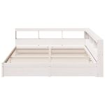 Casa si Gradina - Mobilier - Paturi si accesorii - Paturi - Pat cu biblioteca fara saltea, 180x200 cm, lemn masiv de pin - Infinity.ro