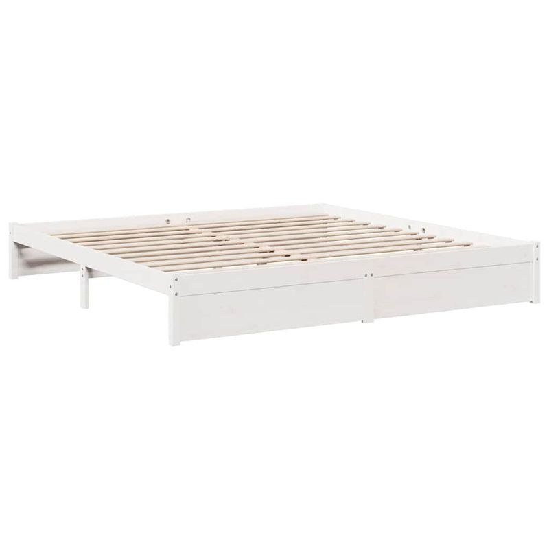Casa si Gradina - Mobilier - Paturi si accesorii - Paturi - Pat cu biblioteca fara saltea, 180x200 cm, lemn masiv de pin - Infinity.ro