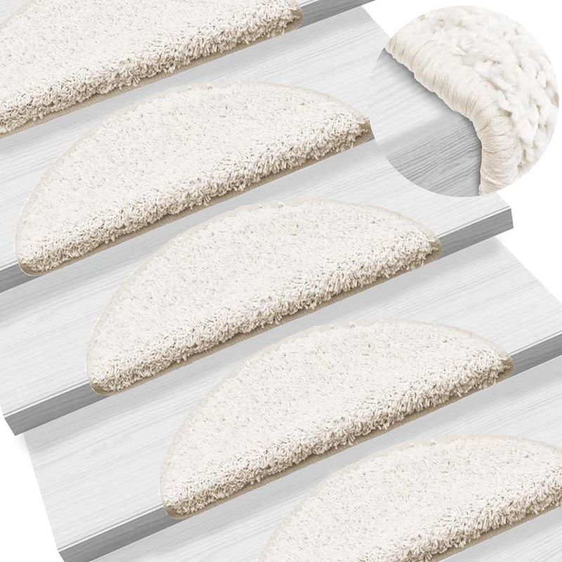 Casa si Gradina - Textile si covoare - Covoare - Covoare casa - Covorase scara 30 buc alb 56x17x3 cm - Infinity.ro