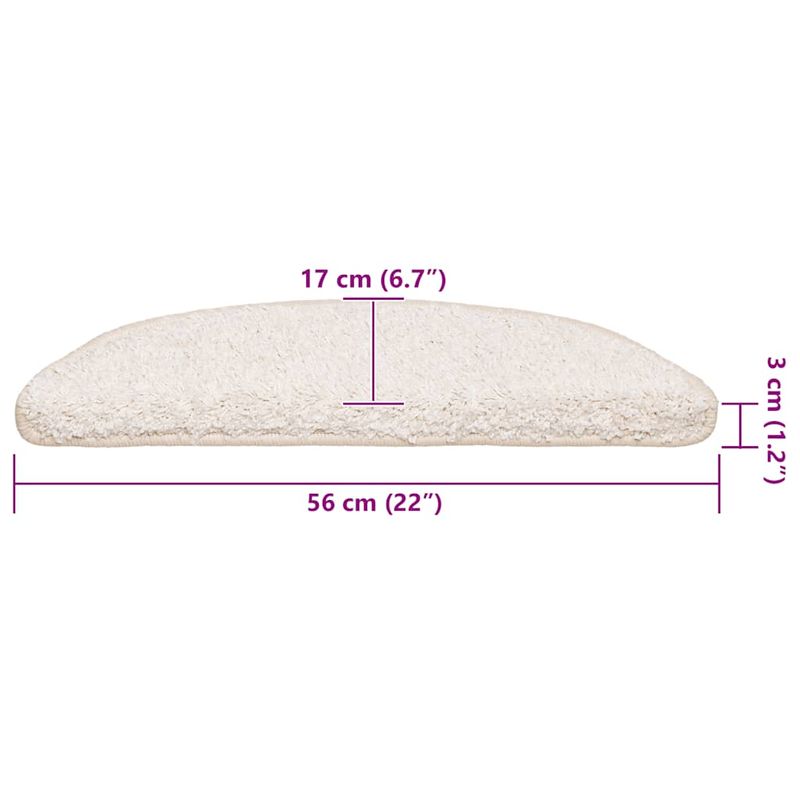 Casa si Gradina - Textile si covoare - Covoare - Covoare casa - Covorase scara 30 buc alb 56x17x3 cm - Infinity.ro