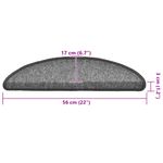 Casa si Gradina - Textile si covoare - Covoare - Covoare casa - Covorase scara 30 buc gri inchis 56x17x3 cm - Infinity.ro