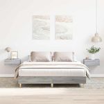 Casa si Gradina - Mobilier - Paturi si accesorii - Paturi - Cadru de pat fara saltea Gri Sonoma 150x200 cm Lemn prelucrat - Infinity.ro
