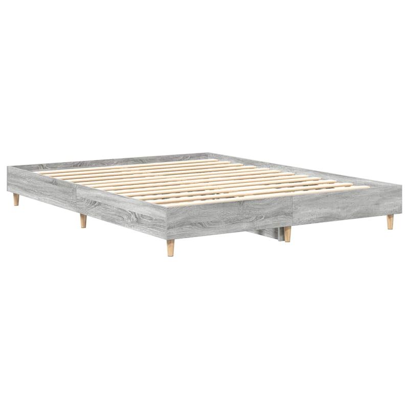 Casa si Gradina - Mobilier - Paturi si accesorii - Paturi - Cadru de pat fara saltea Gri Sonoma 150x200 cm Lemn prelucrat - Infinity.ro
