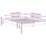 Casa si Gradina - Mobilier - Paturi si accesorii - Paturi - Cadru de pat fara saltea Gri Sonoma 150x200 cm Lemn prelucrat - Infinity.ro
