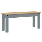 Casa si Gradina - Mobilier - Seturi de mobilier - Seturi mese si scaune - Set de sufragerie din 4 piese Panama din lemn masiv de pin gri, lungime 117 cm - Infinity.ro