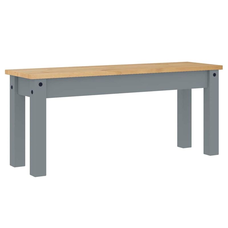 Casa si Gradina - Mobilier - Seturi de mobilier - Seturi mese si scaune - Set de sufragerie din 4 piese Panama din lemn masiv de pin gri, lungime 117 cm - Infinity.ro