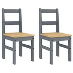 Casa si Gradina - Mobilier - Seturi de mobilier - Seturi mese si scaune - Set de sufragerie din 4 piese Panama din lemn masiv de pin gri, lungime 117 cm - Infinity.ro