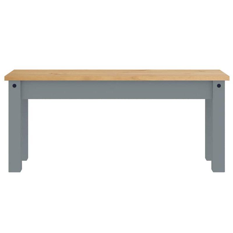 Casa si Gradina - Mobilier - Seturi de mobilier - Seturi mese si scaune - Set de sufragerie din 4 piese Panama din lemn masiv de pin gri, lungime 117 cm - Infinity.ro