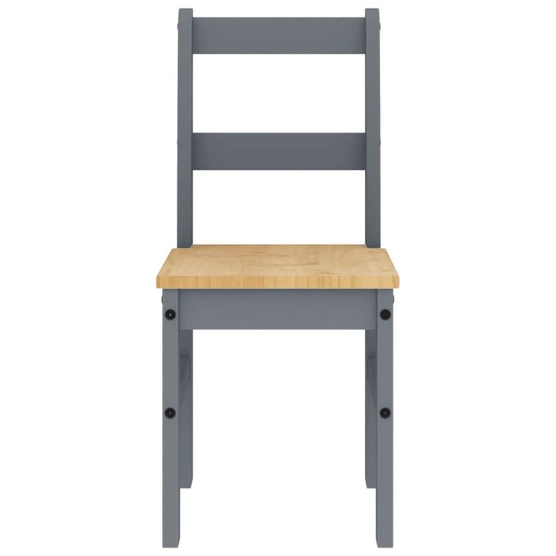 Casa si Gradina - Mobilier - Seturi de mobilier - Seturi mese si scaune - Set de sufragerie din 4 piese Panama din lemn masiv de pin gri, lungime 117 cm - Infinity.ro