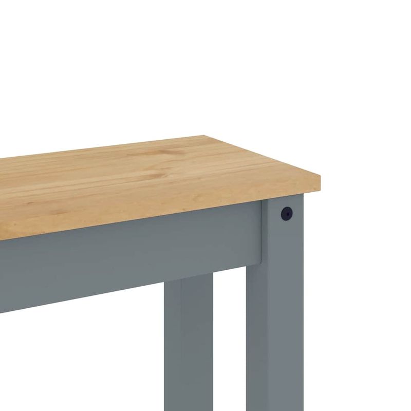 Casa si Gradina - Mobilier - Seturi de mobilier - Seturi mese si scaune - Set de sufragerie din 4 piese Panama din lemn masiv de pin gri, lungime 117 cm - Infinity.ro