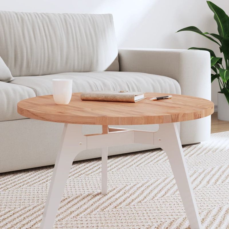 Casa si Gradina - Mobilier - Feronerie si accesorii mobila - Blat de masa rotund, diametru 70x2,5 cm, lemn masiv de fag, maro - Infinity.ro