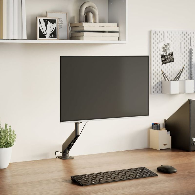PC, gaming si accesorii - Desktop PC & monitoare - Accesorii monitoare - Brat unic de monitor ecran de max 27 inci cu arc de gaz 10 kg - Infinity.ro
