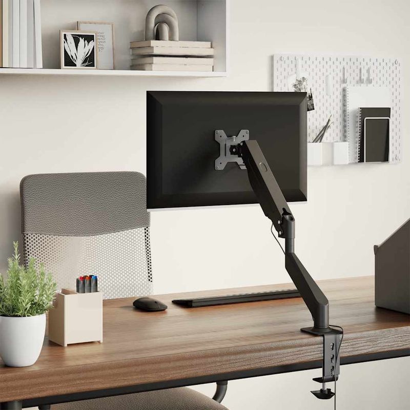 PC, gaming si accesorii - Desktop PC & monitoare - Accesorii monitoare - Brat unic de monitor ecran de max 27 inci cu arc de gaz 10 kg - Infinity.ro