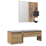 Casa si Gradina - Mobilier - Canapele si coltare - Banchete - Set de mobilier pentru hol din lemn de stejar artizanal - Infinity.ro
