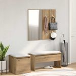 Casa si Gradina - Mobilier - Canapele si coltare - Banchete - Set de mobilier pentru hol din lemn de stejar artizanal - Infinity.ro