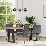 Casa si Gradina - Mobilier - Scaune si fotolii - Scaune - Scaune de bucatarie, 4 buc., gri inchis, catifea - Infinity.ro