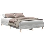 Casa si Gradina - Mobilier - Paturi si accesorii - Paturi - Cadru de pat fara saltea Gri Sonoma 140x190 cm lemn prelucrat - Infinity.ro