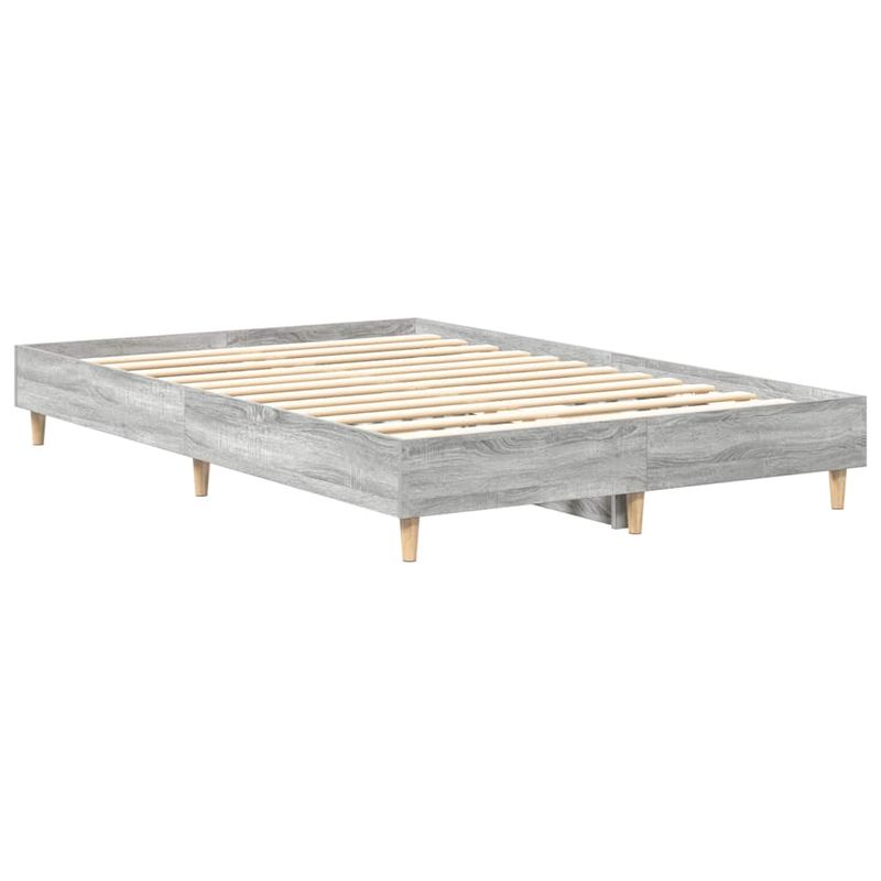 Casa si Gradina - Mobilier - Paturi si accesorii - Paturi - Cadru de pat fara saltea Gri Sonoma 140x190 cm lemn prelucrat - Infinity.ro