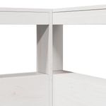 Casa si Gradina - Mobilier - Paturi si accesorii - Paturi - Pat cu biblioteca fara saltea, alb, 160x200 cm, lemn masiv pin - Infinity.ro