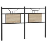 Casa si Gradina - Mobilier - Paturi si accesorii - Accesorii paturi - Tablie de pat din Stejar Sonoma 150 cm Lemn prelucrat si otel - Infinity.ro