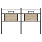 Casa si Gradina - Mobilier - Paturi si accesorii - Accesorii paturi - Tablie de pat din Stejar Sonoma 150 cm Lemn prelucrat si otel - Infinity.ro