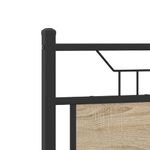 Casa si Gradina - Mobilier - Paturi si accesorii - Accesorii paturi - Tablie de pat din Stejar Sonoma 150 cm Lemn prelucrat si otel - Infinity.ro