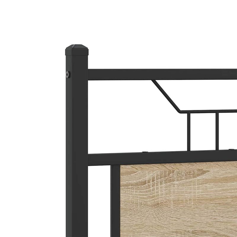 Casa si Gradina - Mobilier - Paturi si accesorii - Accesorii paturi - Tablie de pat din Stejar Sonoma 150 cm Lemn prelucrat si otel - Infinity.ro