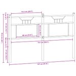 Casa si Gradina - Mobilier - Paturi si accesorii - Accesorii paturi - Tablie de pat din Stejar Sonoma 150 cm Lemn prelucrat si otel - Infinity.ro