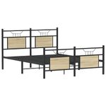 Casa si Gradina - Mobilier - Paturi si accesorii - Paturi - Cadru pat fara saltea stejar sonoma 140x200 cm lemn prelucrat - Infinity.ro