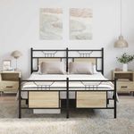 Casa si Gradina - Mobilier - Paturi si accesorii - Paturi - Cadru pat fara saltea stejar sonoma 140x200 cm lemn prelucrat - Infinity.ro
