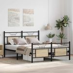 Casa si Gradina - Mobilier - Paturi si accesorii - Paturi - Cadru pat fara saltea stejar sonoma 140x200 cm lemn prelucrat - Infinity.ro