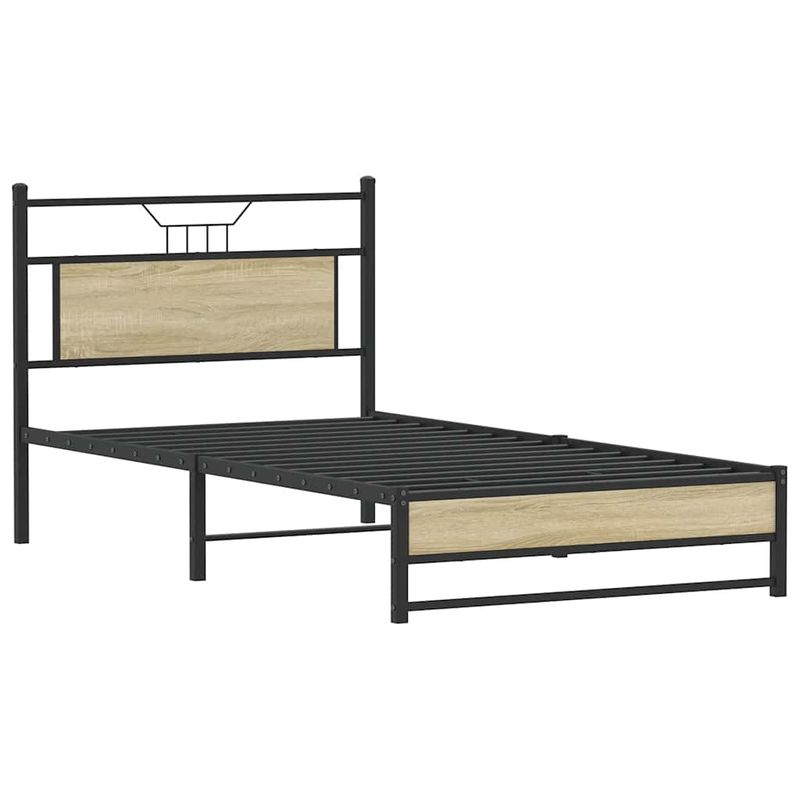 Casa si Gradina - Mobilier - Paturi si accesorii - Paturi - Cadru pat fara saltea, stejar sonoma 100x190 cm lemn prelucrat - Infinity.ro
