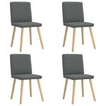 Casa si Gradina - Mobilier - Scaune si fotolii - Scaune - Scaune de bucatarie pivotante, 4 buc., gri inchis, textil - Infinity.ro