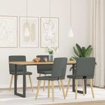 Casa si Gradina - Mobilier - Scaune si fotolii - Scaune - Scaune de bucatarie pivotante, 4 buc., gri inchis, textil - Infinity.ro