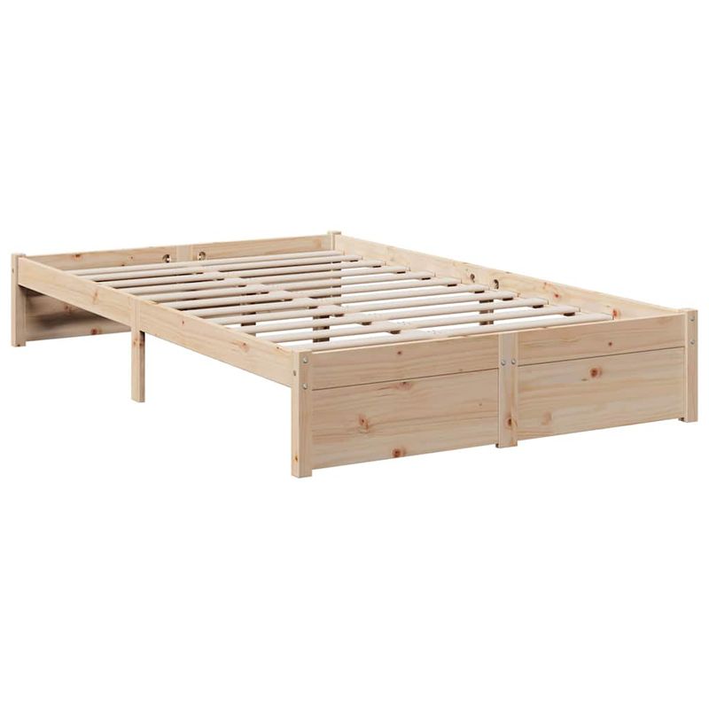 Casa si Gradina - Mobilier - Paturi si accesorii - Paturi - Pat cu biblioteca fara saltea, 120x200 cm, lemn masiv de pin - Infinity.ro