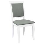 Casa si Gradina - Mobilier - Scaune si fotolii - Scaune - Scaune de sufragerie cu perne 2 buc cauciuc din lemn masiv alb - Infinity.ro